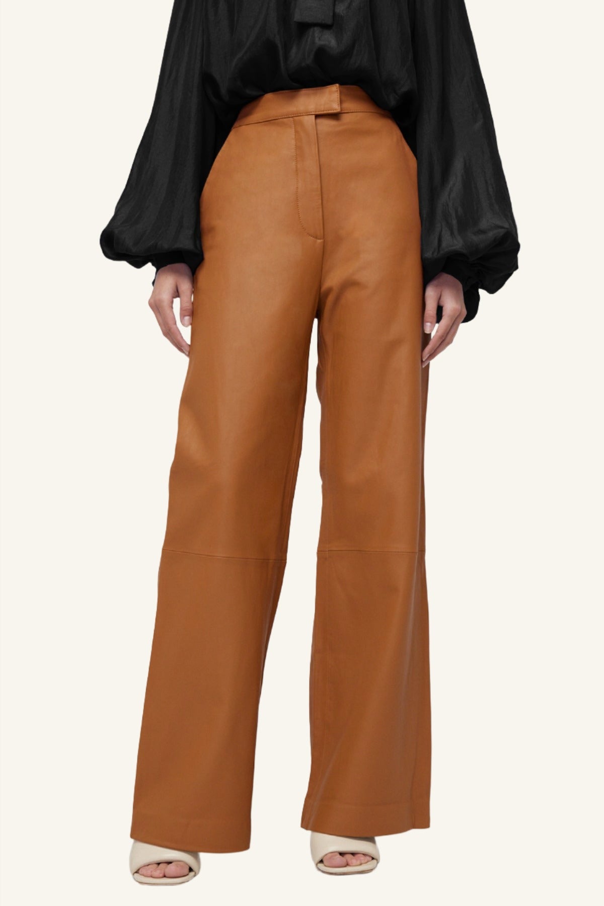 ELOIR Trousers for women High Waist PU Leather Skinny Pants (Color : Ginger,  Size : S): Buy Online at Best Price in UAE - Amazon.ae